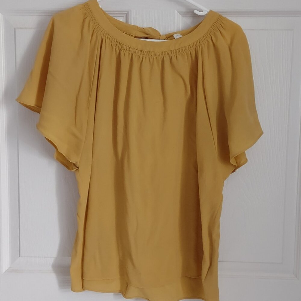 Cato mustard colored blouse